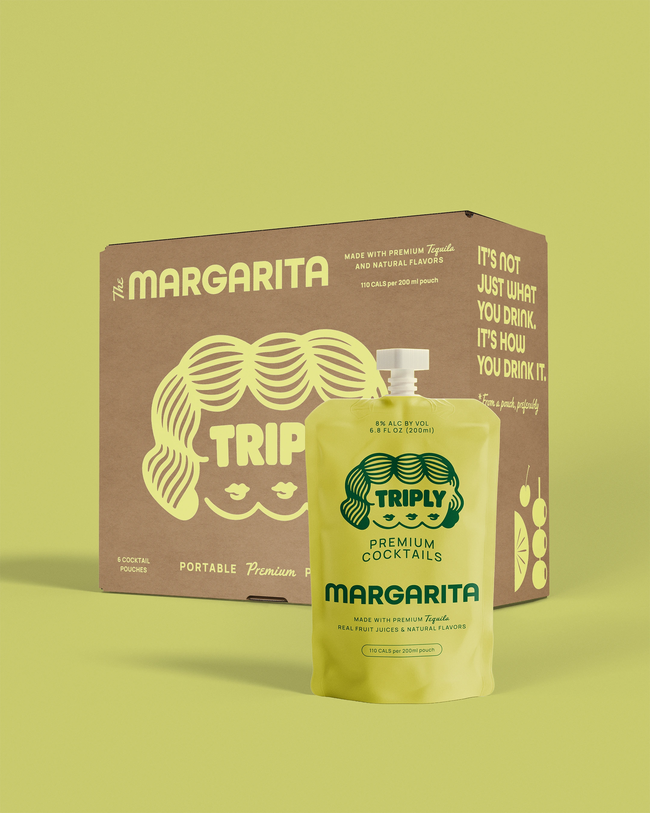 Triply Margarita six-pack and pouch