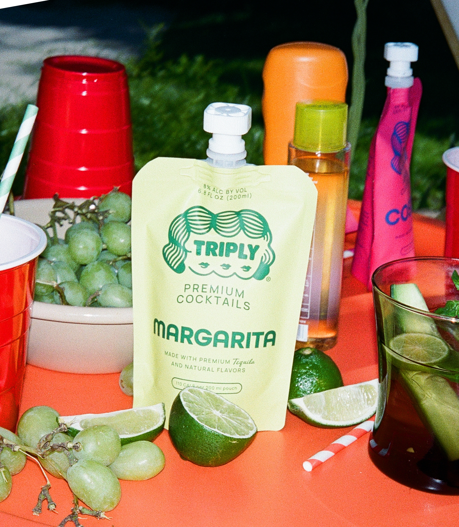 Margarita pouch at a party